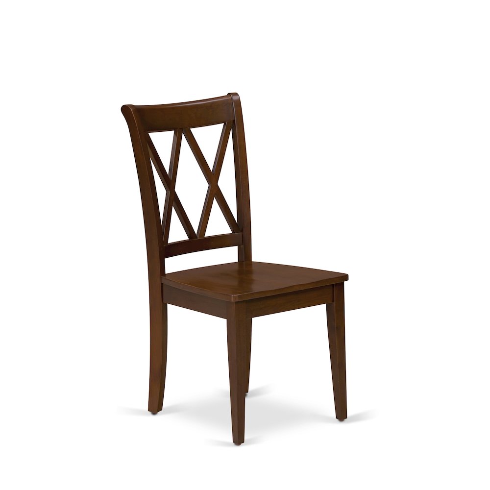 CLC-ESP-W Clarksville Double X-back chairs in Espresso finish. Picture 3