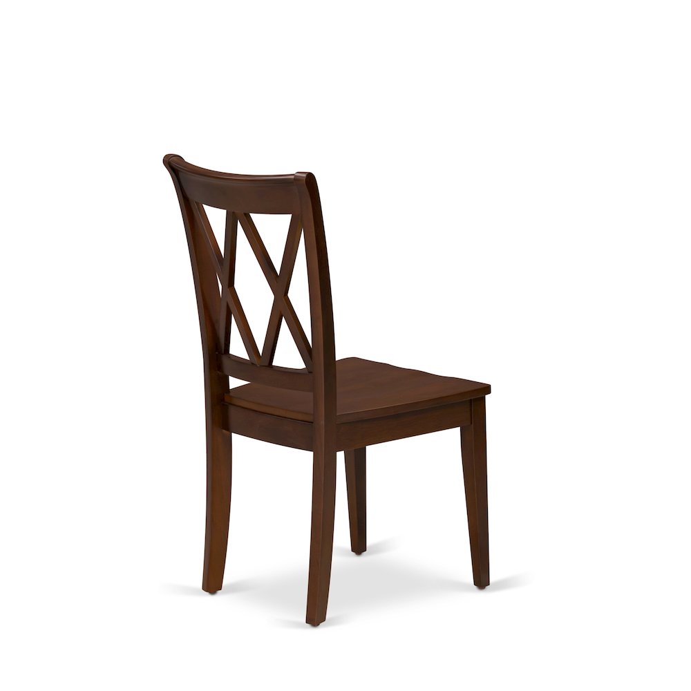 CLC-ESP-W Clarksville Double X-back chairs in Espresso finish. Picture 5
