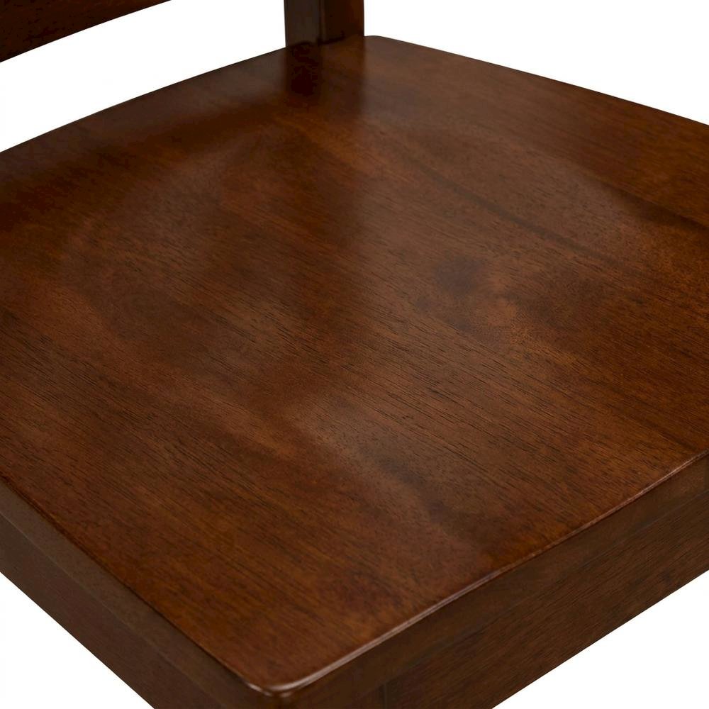 Solid Wood Dining Chair with Double X-Back for Kitchen and Dining Room, Espresso. Picture 6