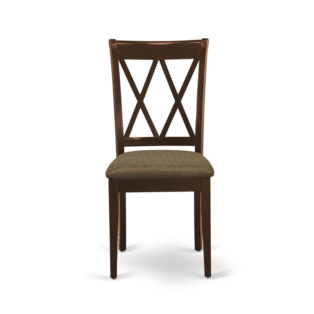 AMCL3-MAH-C 3 Piece Dining Room Table Set - 1 Dining Table and 2 Mahogany Dining Chairs - Mahogany Finish. Picture 4