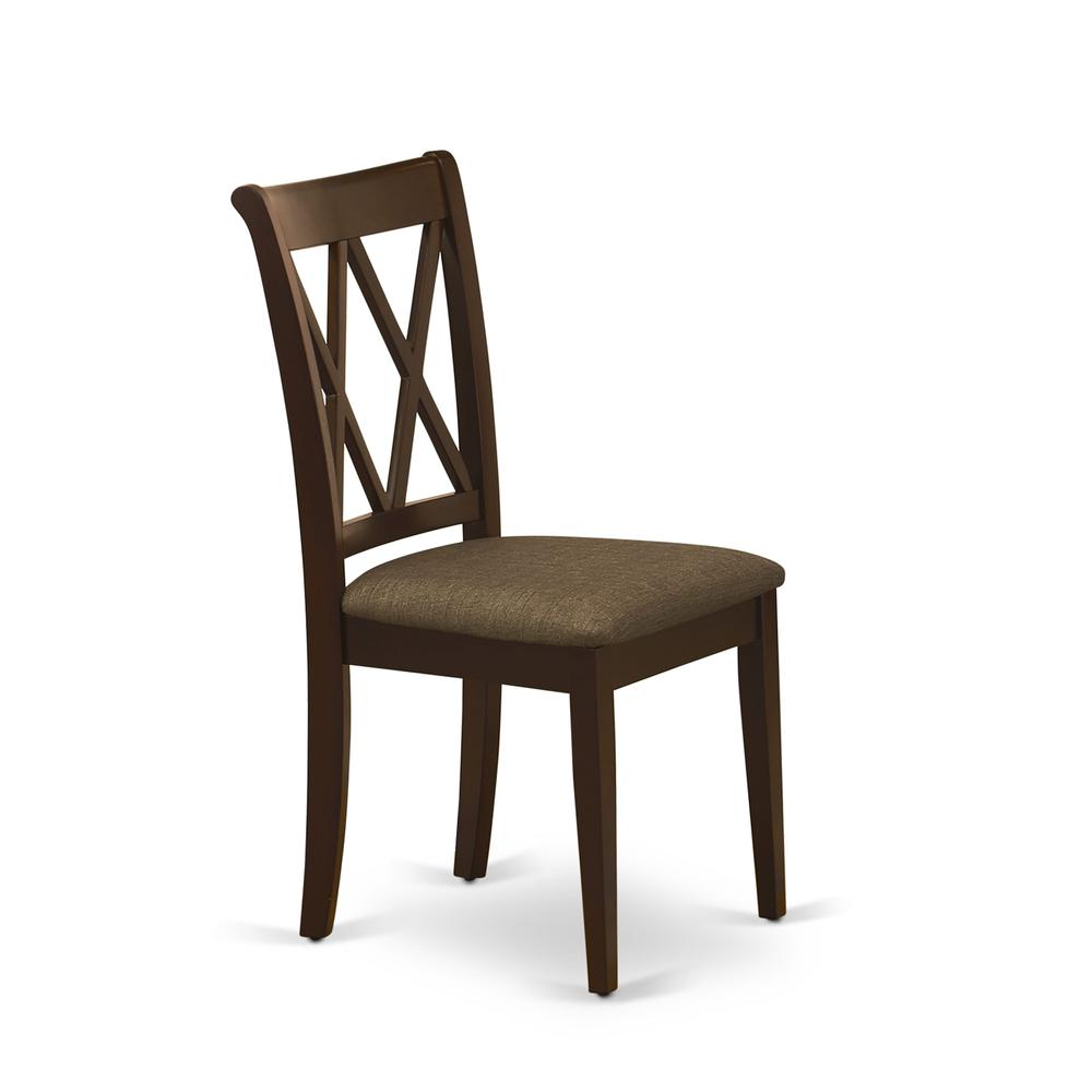 AMCL3-MAH-C 3 Piece Dining Room Table Set - 1 Dining Table and 2 Mahogany Dining Chairs - Mahogany Finish. Picture 5