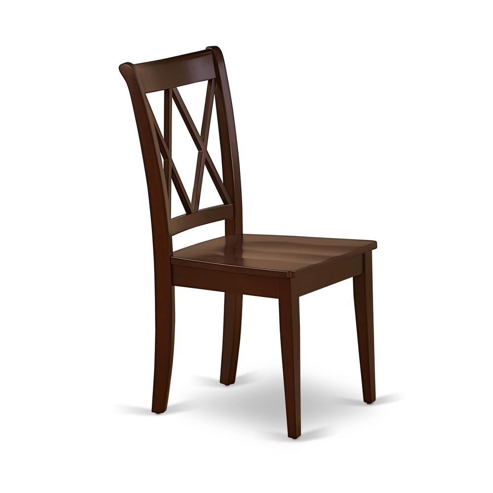 AMCL3-MAH-W 3 Piece Dining Table Set - 1 Dining Room Table and 2 Mahogany Wooden Chairs - Mahogany Finish. Picture 5