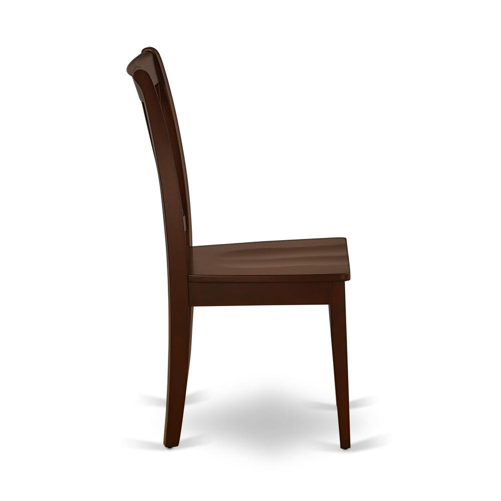 AMCL3-MAH-W 3 Piece Dining Table Set - 1 Dining Room Table and 2 Mahogany Wooden Chairs - Mahogany Finish. Picture 6