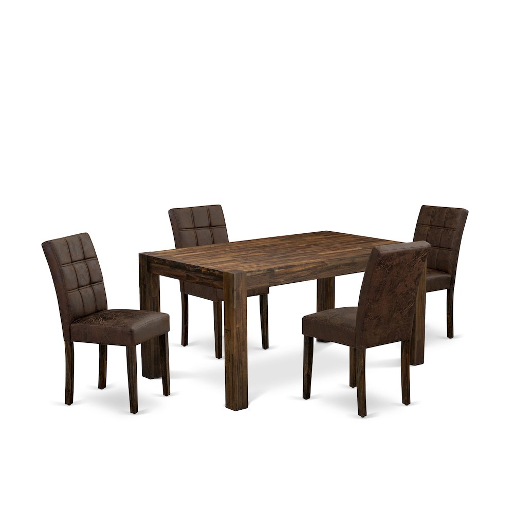 5 Piece Dinner Table Set consists A Kitchen Table. Picture 1