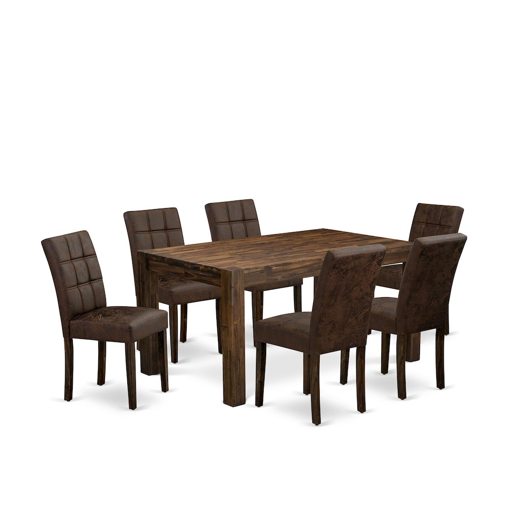 7 Piece Dining Table Set contain A Dinning Table. Picture 1