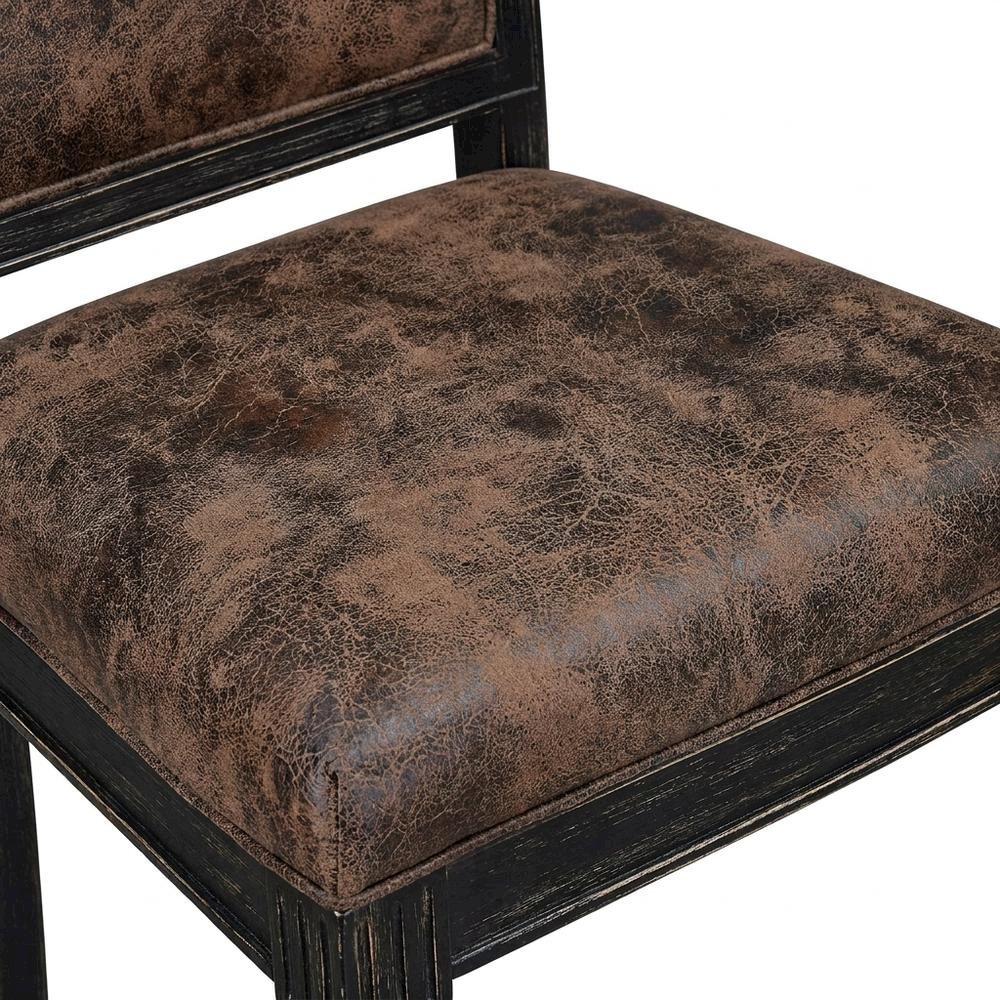 Solid Wood Mid-Century Modern Upholstered Dining Chairs, Set of 2. Picture 6