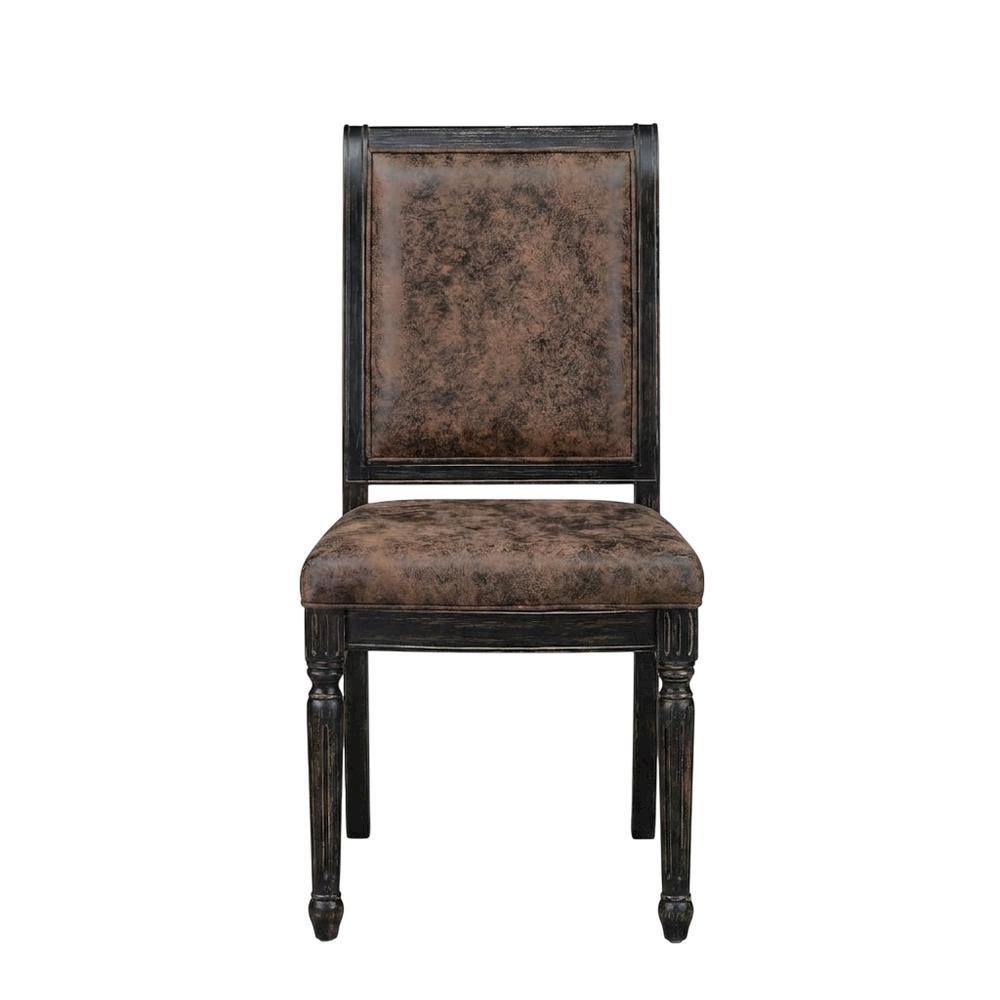Solid Wood Mid-Century Modern Upholstered Dining Chairs, Set of 2. Picture 1
