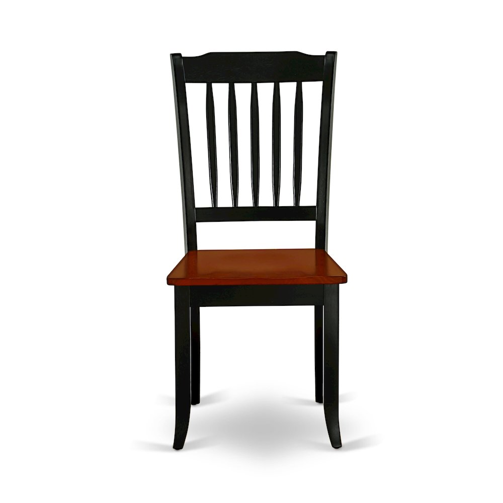 5-Piece Dining Table Set, Black & Cherry. Picture 9