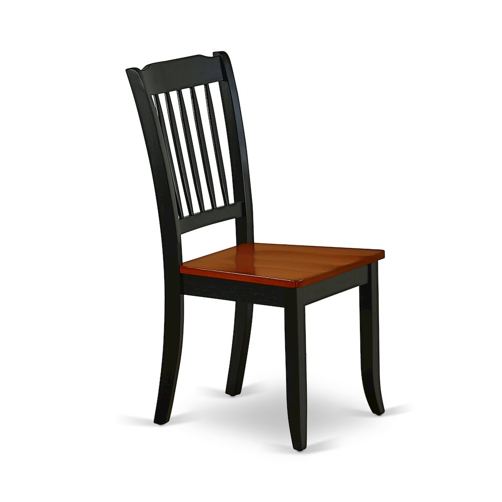 5-Piece Dining Table Set, Black & Cherry. Picture 10