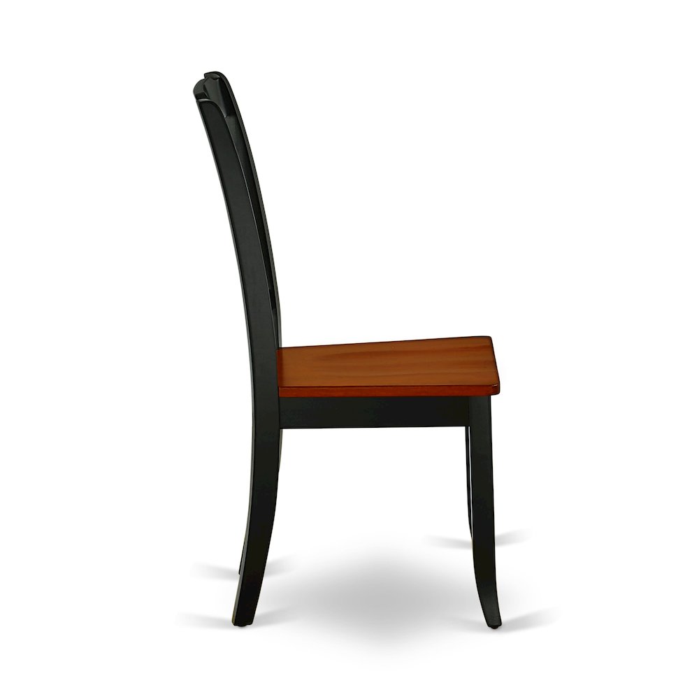 5-Piece Dining Table Set, Black & Cherry. Picture 11