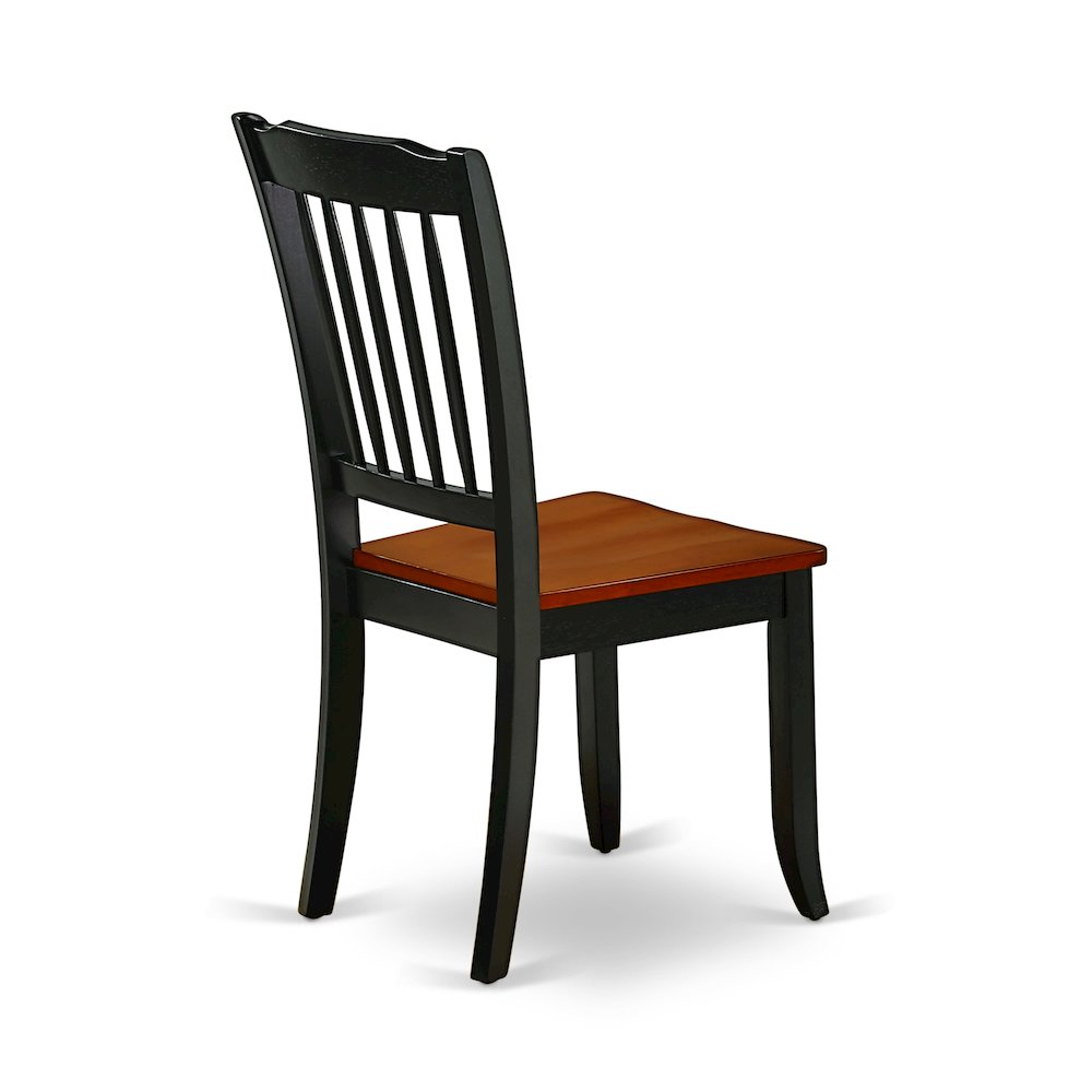 5-Piece Dining Table Set, Black & Cherry. Picture 12