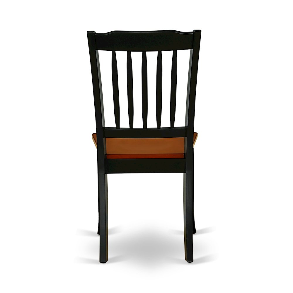 5-Piece Dining Table Set, Black & Cherry. Picture 13