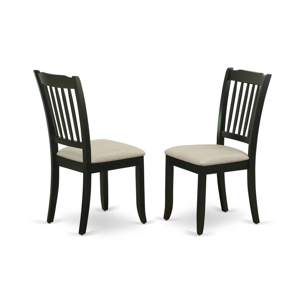 Upholstered High Back Parsons Dining Chair for Kitchen or Dining Room, Black, Set of 2. Picture 1