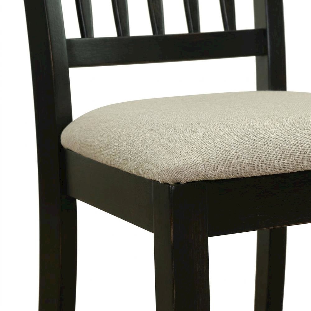 Upholstered High Back Parsons Dining Chair for Kitchen or Dining Room, Black, Set of 2. Picture 8