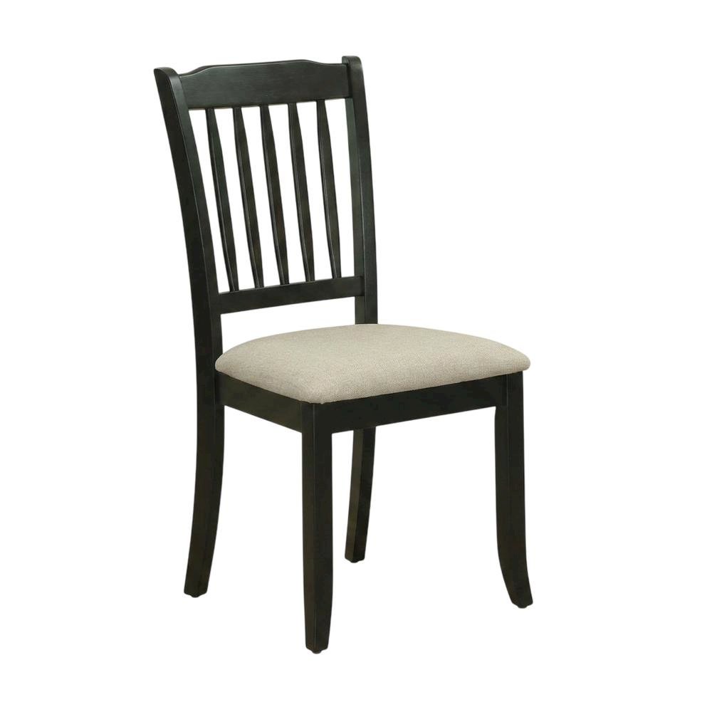 Upholstered High Back Parsons Dining Chair for Kitchen or Dining Room, Black, Set of 2. Picture 5