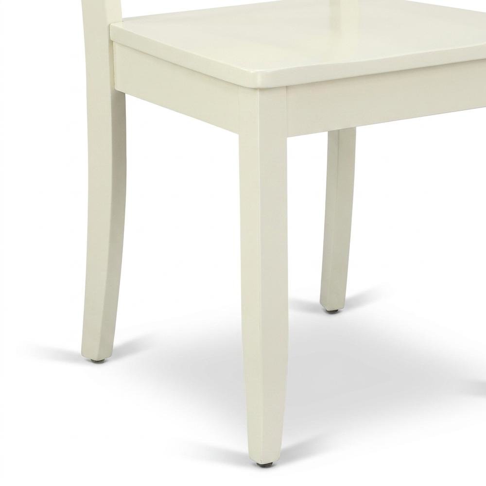 Linen-Upholstered Kitchen Table Chair with Solid Wood Legs for Dining Room, Set of 2. Picture 8
