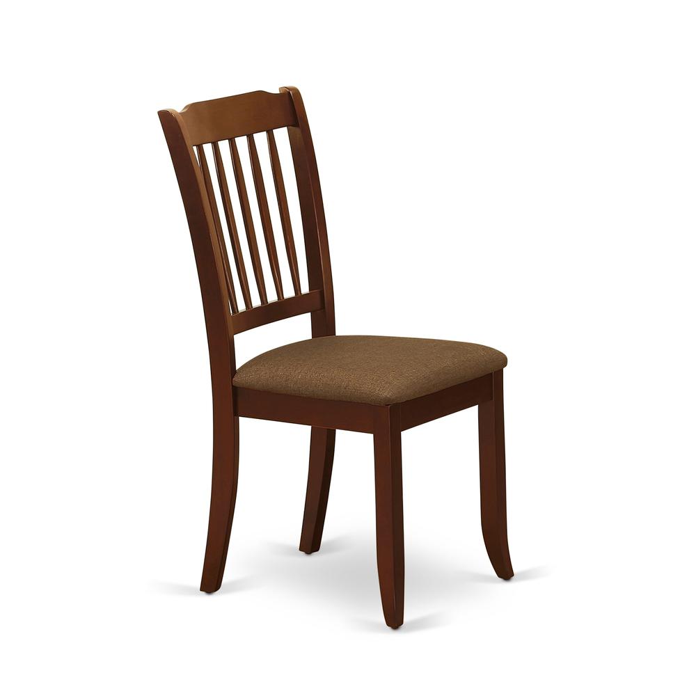 AMDA3-MAH-C 3 Pc Dining Set - 1 Round Pedestal Dining Table and 2 Mahogany Dining Chairs - Mahogany Finish. Picture 5