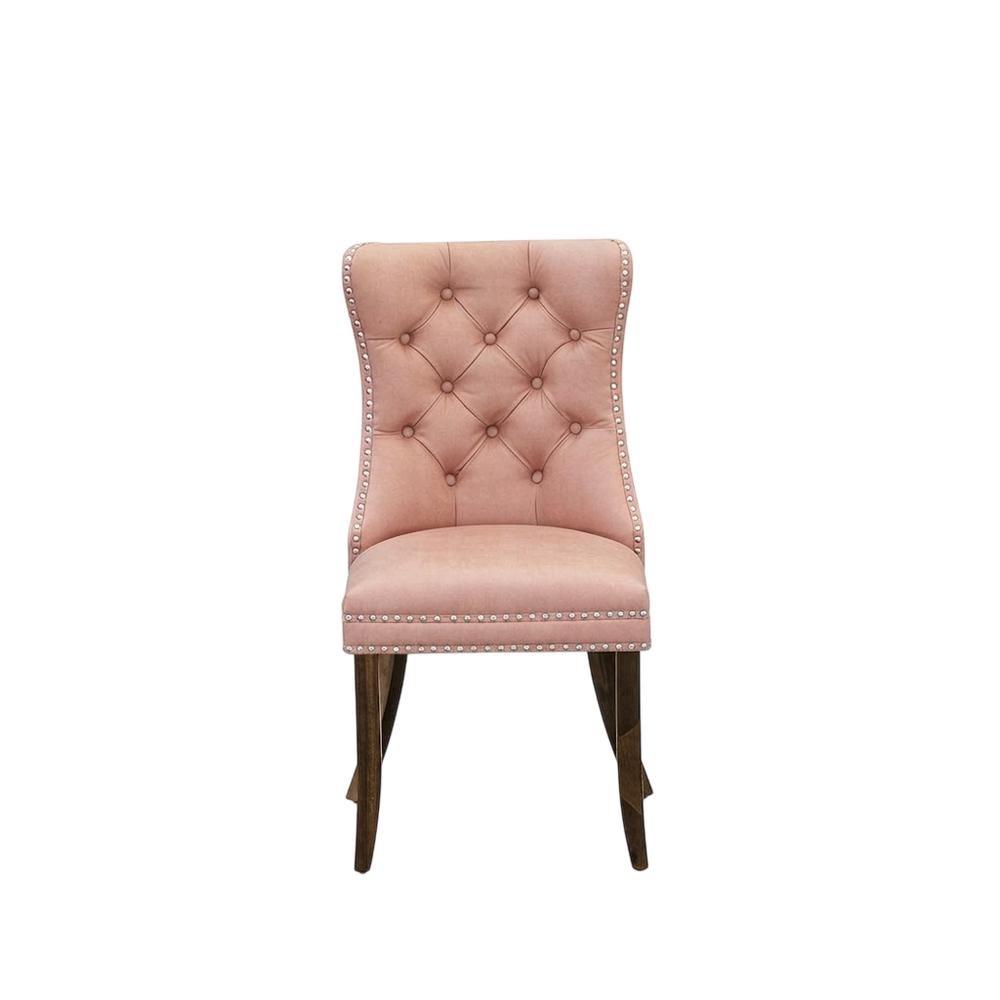 Wood Upholstered High Back Parsons Chair for Dining Room Table Set, Beige Red, Set of 2. Picture 1