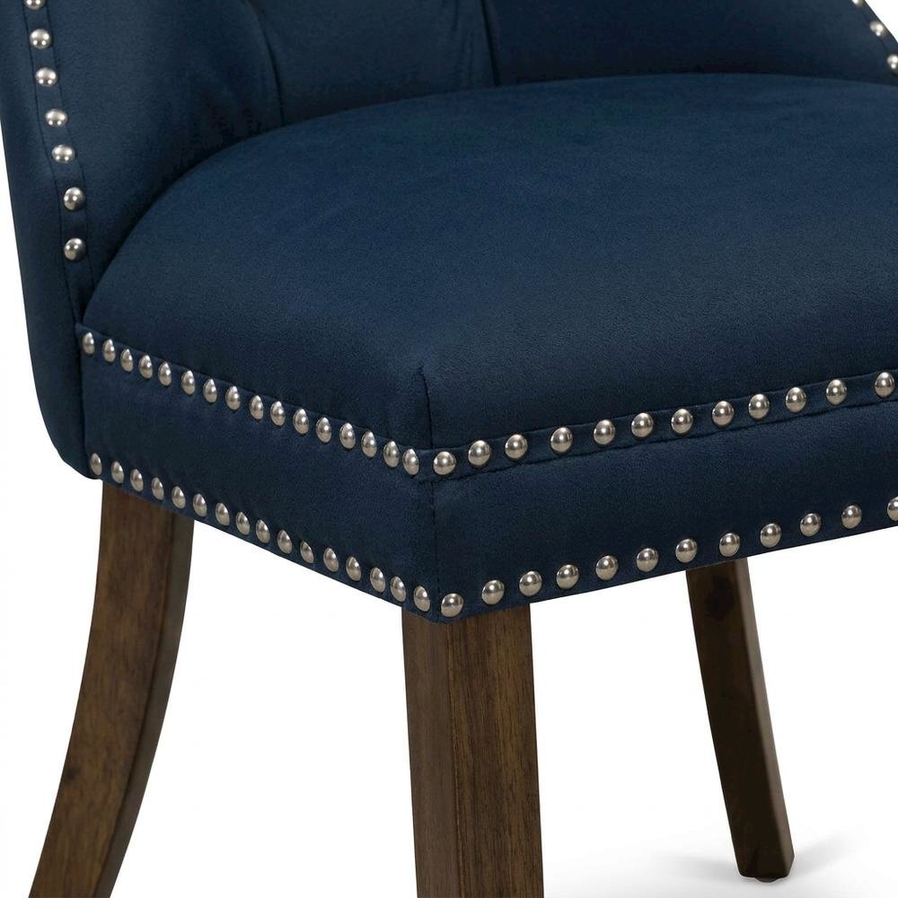 Faux Leather-Upholstered Parsons Dining Chairs, Set of 2. Picture 7