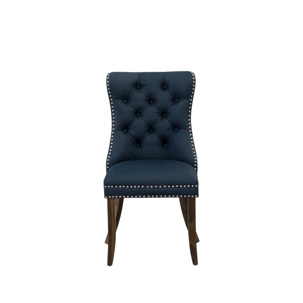 Faux Leather-Upholstered Parsons Dining Chairs, Set of 2. Picture 1