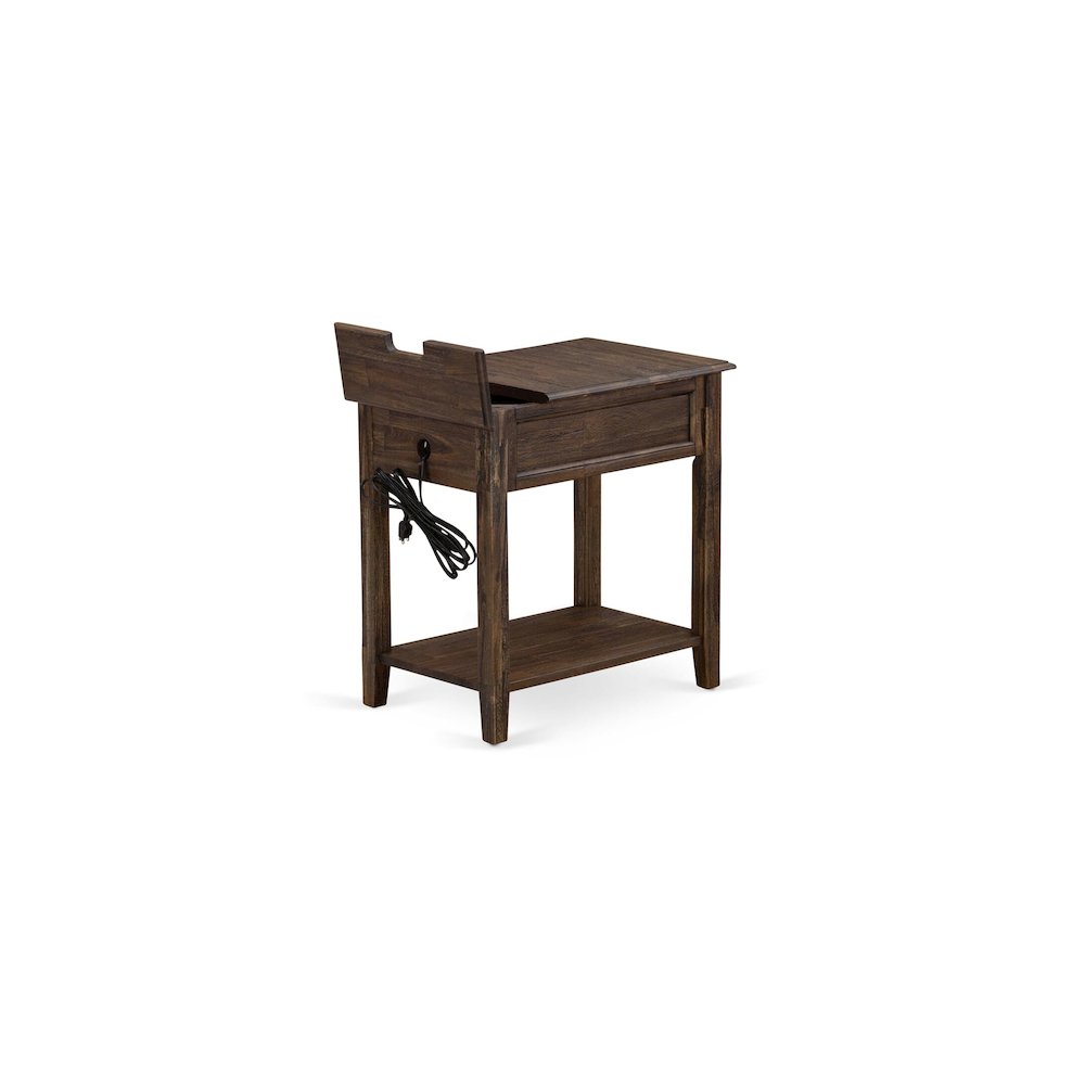 KD18Q-1DE07 2 Piece Queen Bed Set - Queen Bed Frame Size Brown Headboard with 1 Nightstand - Black Finish Legs. Picture 14