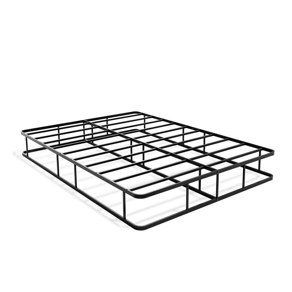 DHFBBLK Dothan Full Bedframe with Magnificent Design Headboard and Footboard - Modern Metal Frame in Powder Coating Black. Picture 3