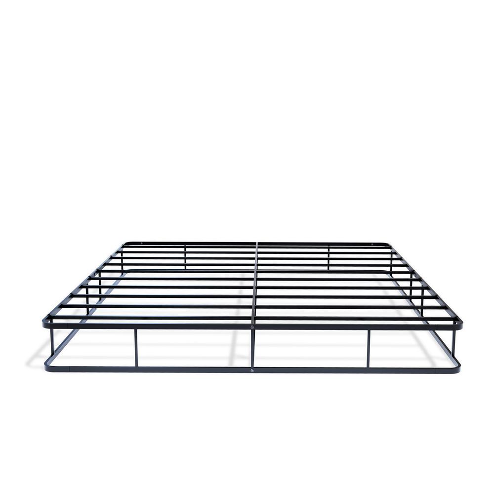 DHKBBLK Dothan Metal King Bed Frame with Magnificent Design Headboard and Footboard - Premium Metal Frame in Powder Coating Black. Picture 4