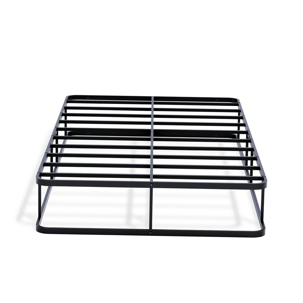 DHTBBLK Dothan Twin Size Bed Frame with Luxurious Style Headboard and Footboard - High Quality Metal Frame in Powder Coating Black. Picture 3