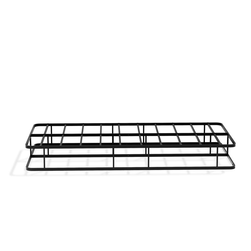 DHTBBLK Dothan Twin Size Bed Frame with Luxurious Style Headboard and Footboard - High Quality Metal Frame in Powder Coating Black. Picture 4