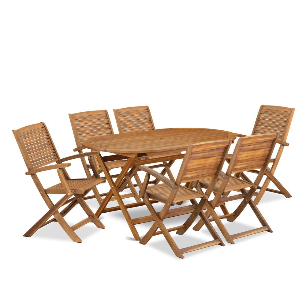 7 Piece Patio Dining Set. Picture 1