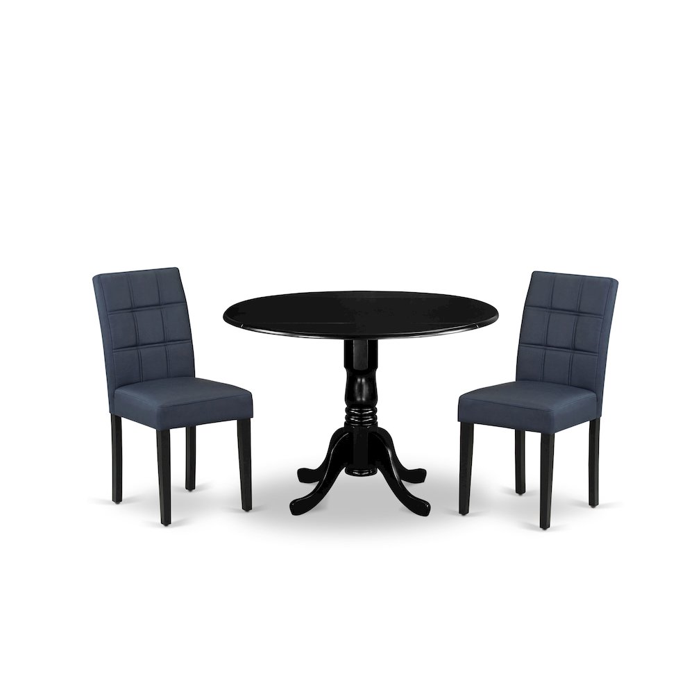 3 Piece Dining Table Set consists A Wood Table. Picture 1