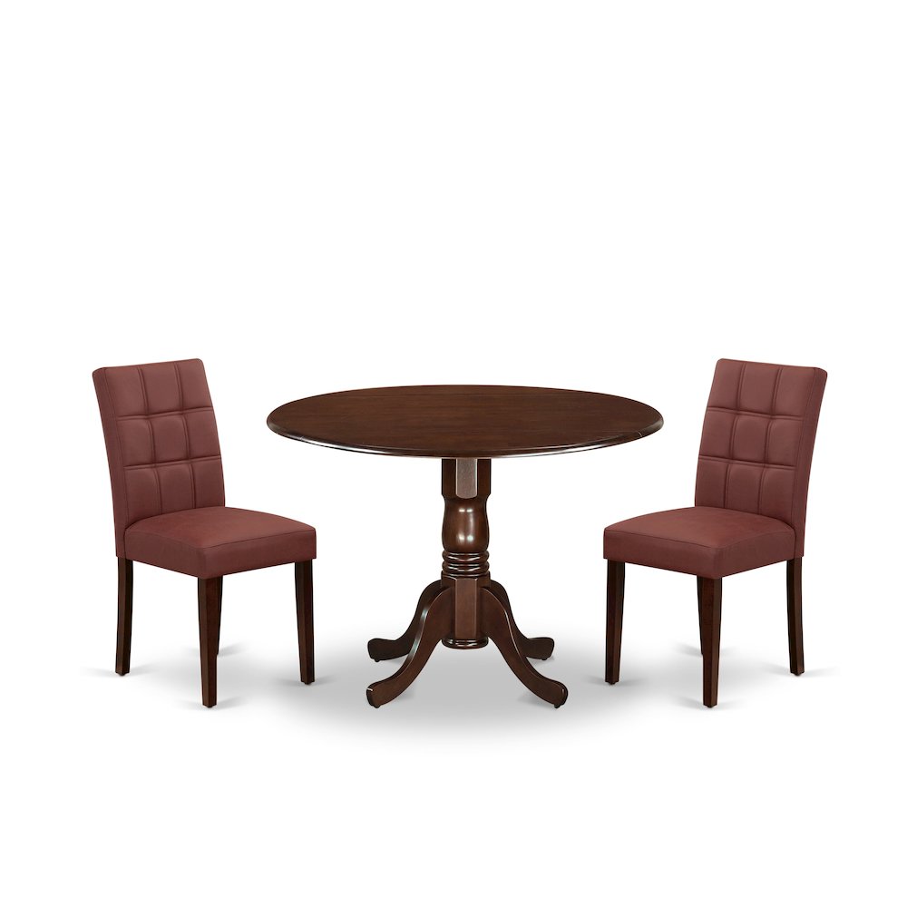 3 Piece Mid Century Modern Dining Table Set contain A Wooden Kitchen Table. Picture 1