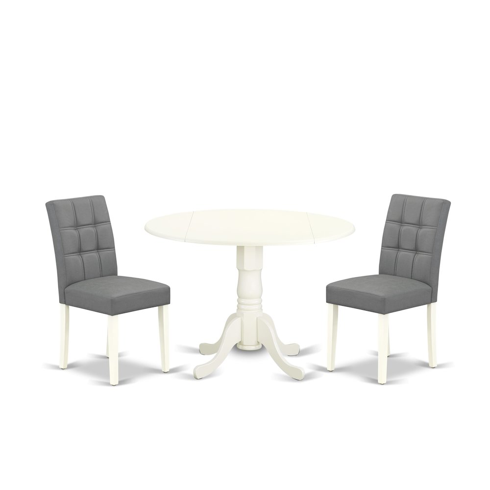3 Piece Dining Table Set consists A Wooden Table. Picture 1