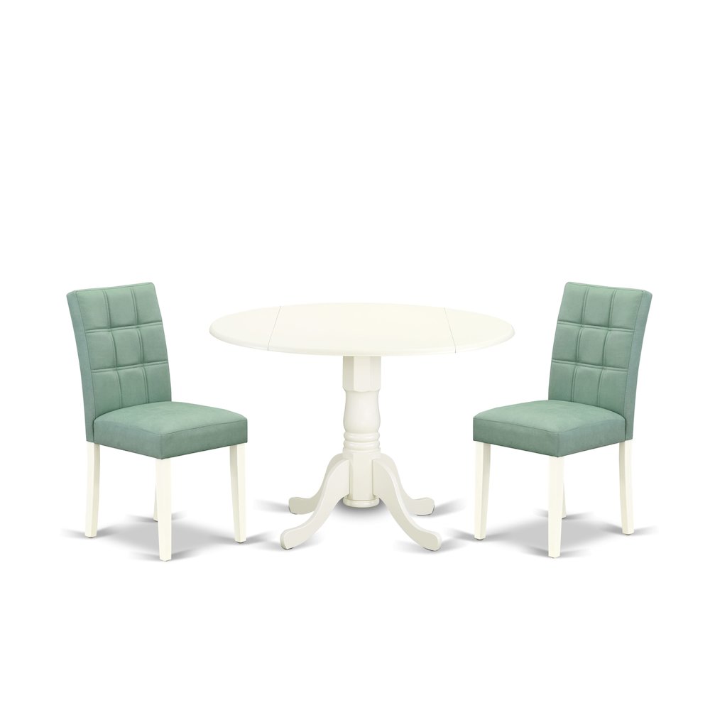 3 Piece Modern Dining Set contain A Wood Dining Table. Picture 1
