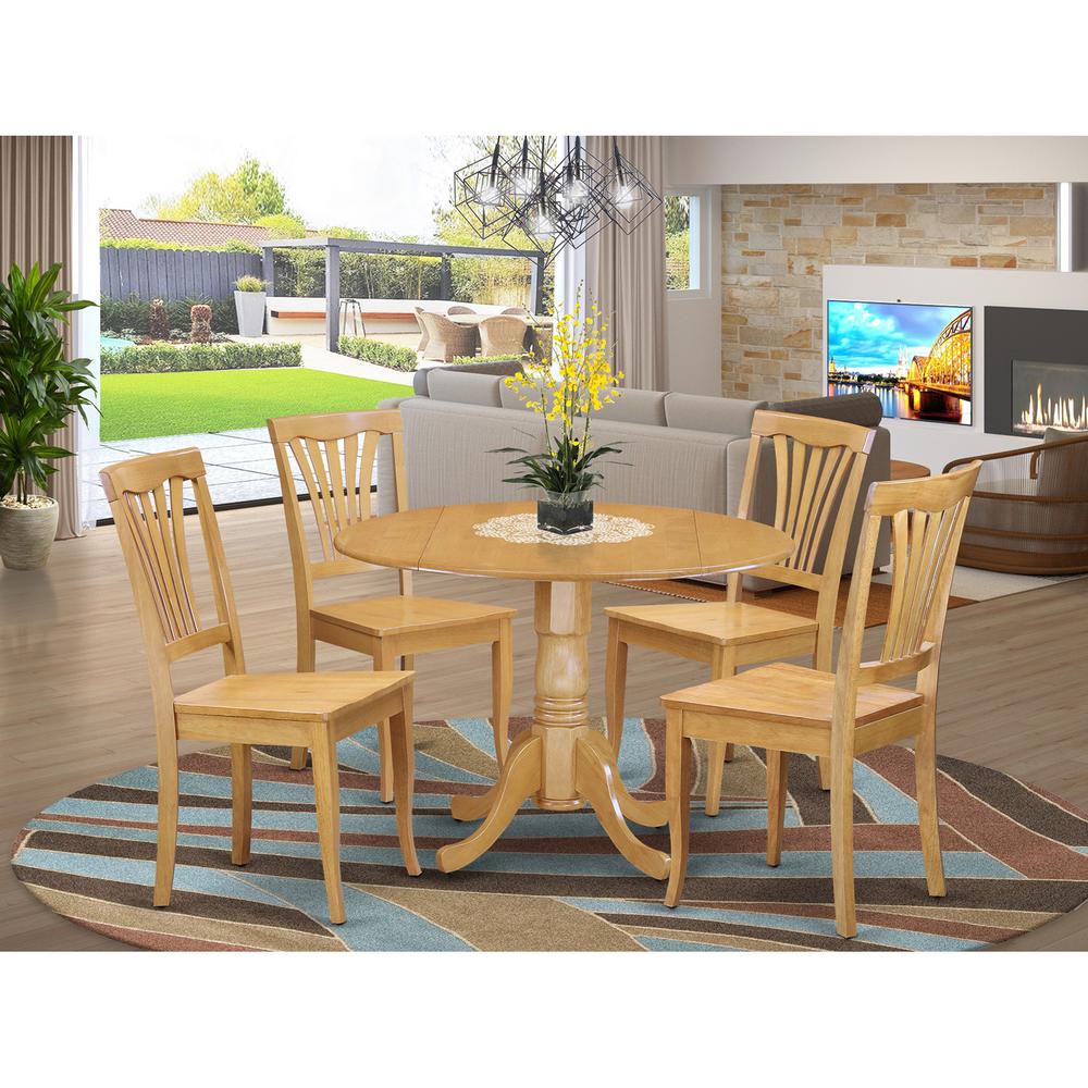 5  PC  Kitchen  Table  set-drop  leaf  Table  and  4  dinette  Chairs. Picture 2