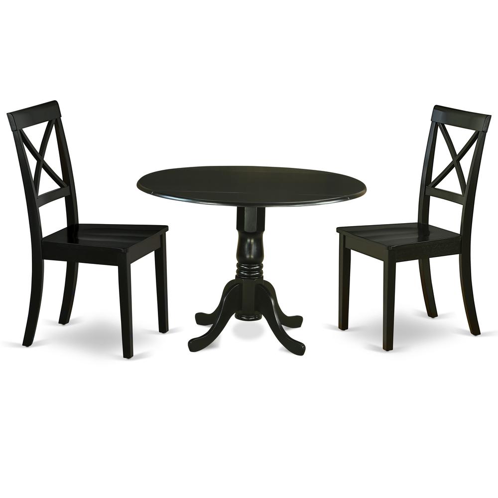 Dining Room Set Black, DLBO3-BLK-W. Picture 1