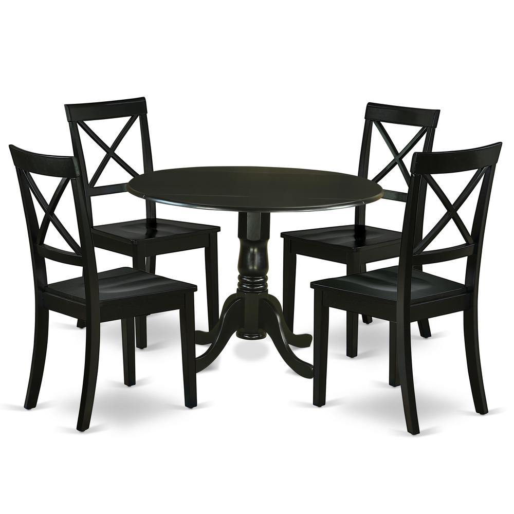 Dining Room Set Black, DLBO5-BLK-W. Picture 1