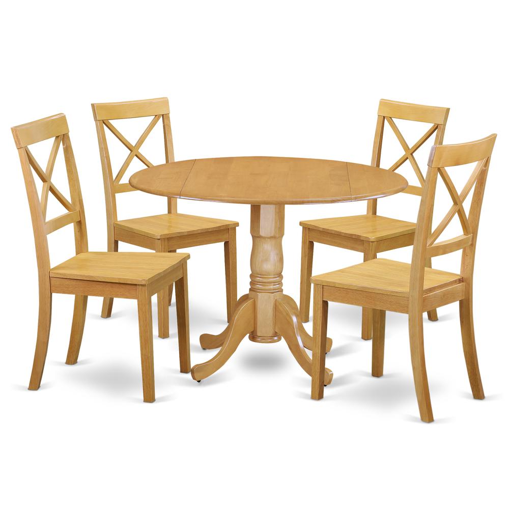 Dining Room Set Oak, DLBO5-OAK-W. Picture 1