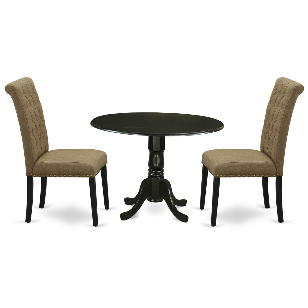 Dining Room Set Black, DLBR3-BLK-17. Picture 1