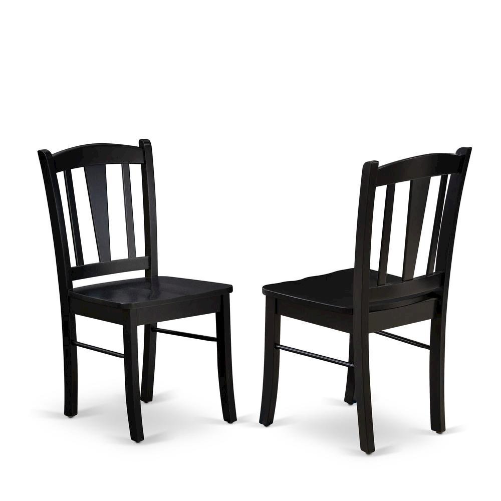 Dublin Wood Dining Chair with Solid Wood Seat for Dining Room, Set of 2. Picture 1