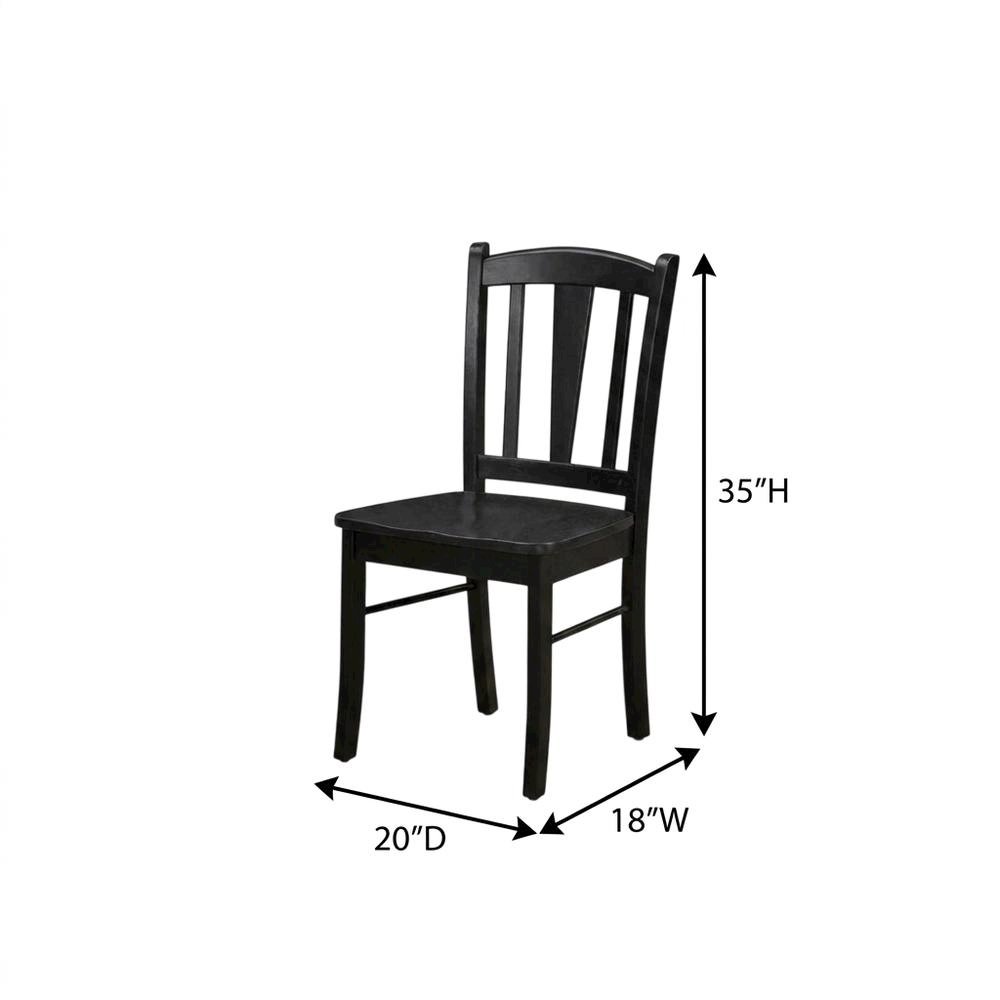 Dublin Wood Dining Chair with Solid Wood Seat for Dining Room, Set of 2. Picture 6
