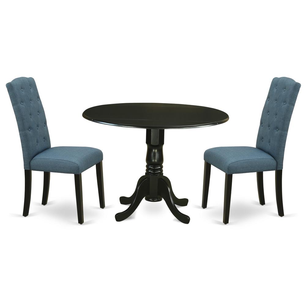 Dining Room Set Black, DLCE3-BLK-21. Picture 1