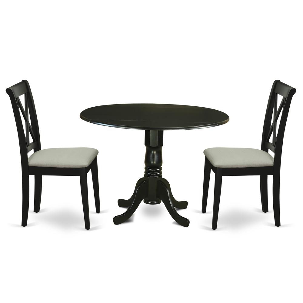 Dining Room Set Black, DLCL3-BLK-C. Picture 1