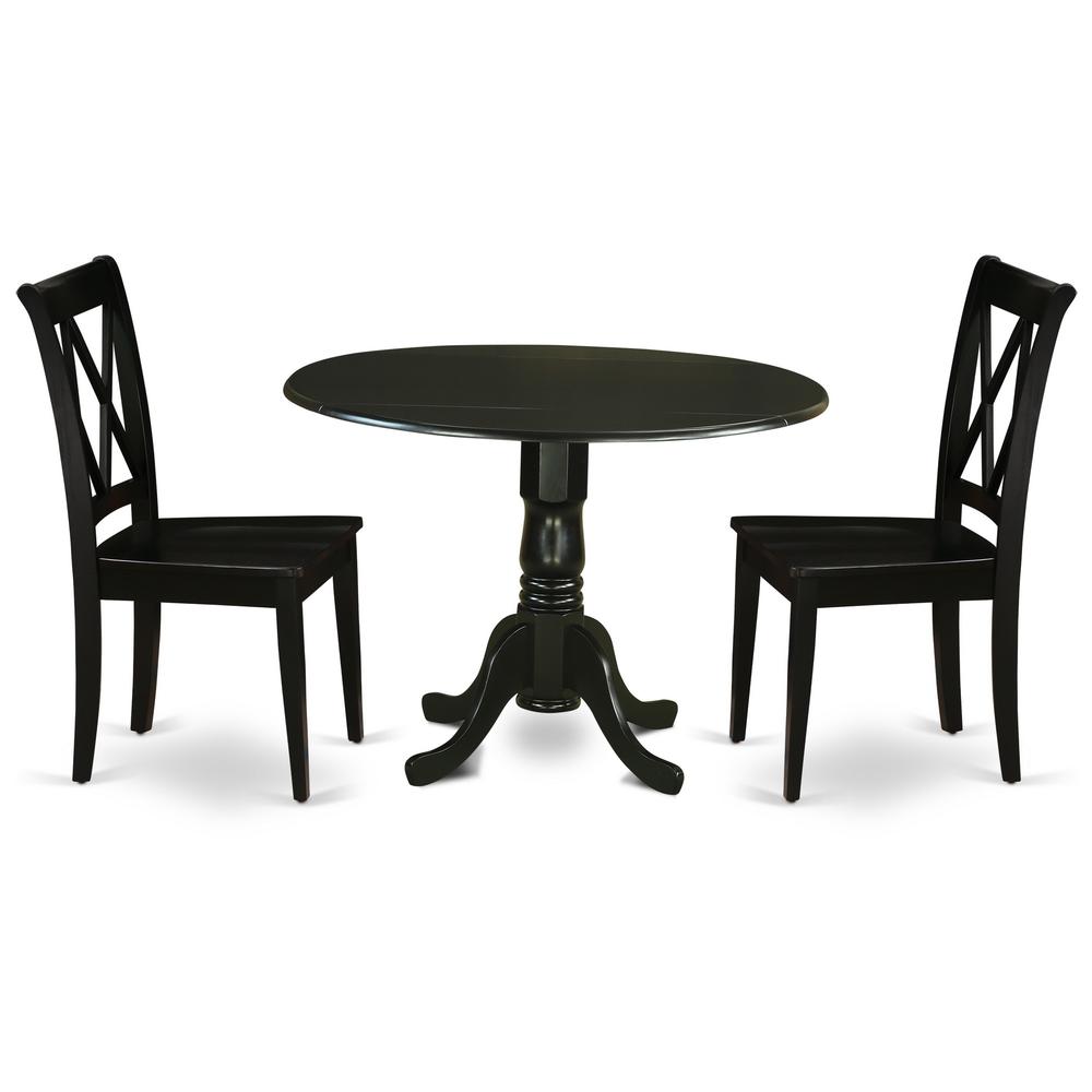 Dining Room Set Black, DLCL3-BLK-W. Picture 1