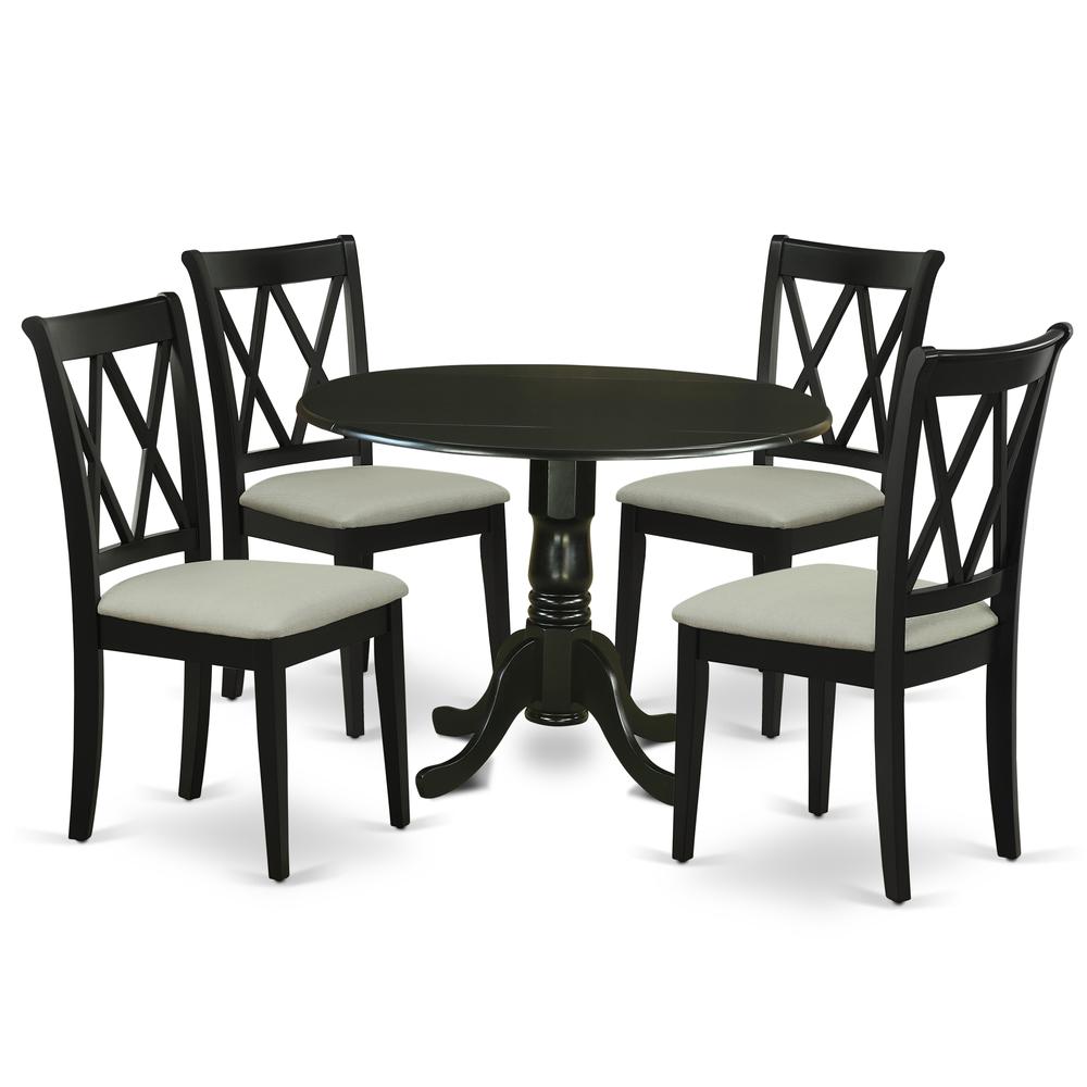 Dining Room Set Black, DLCL5-BLK-C. Picture 1