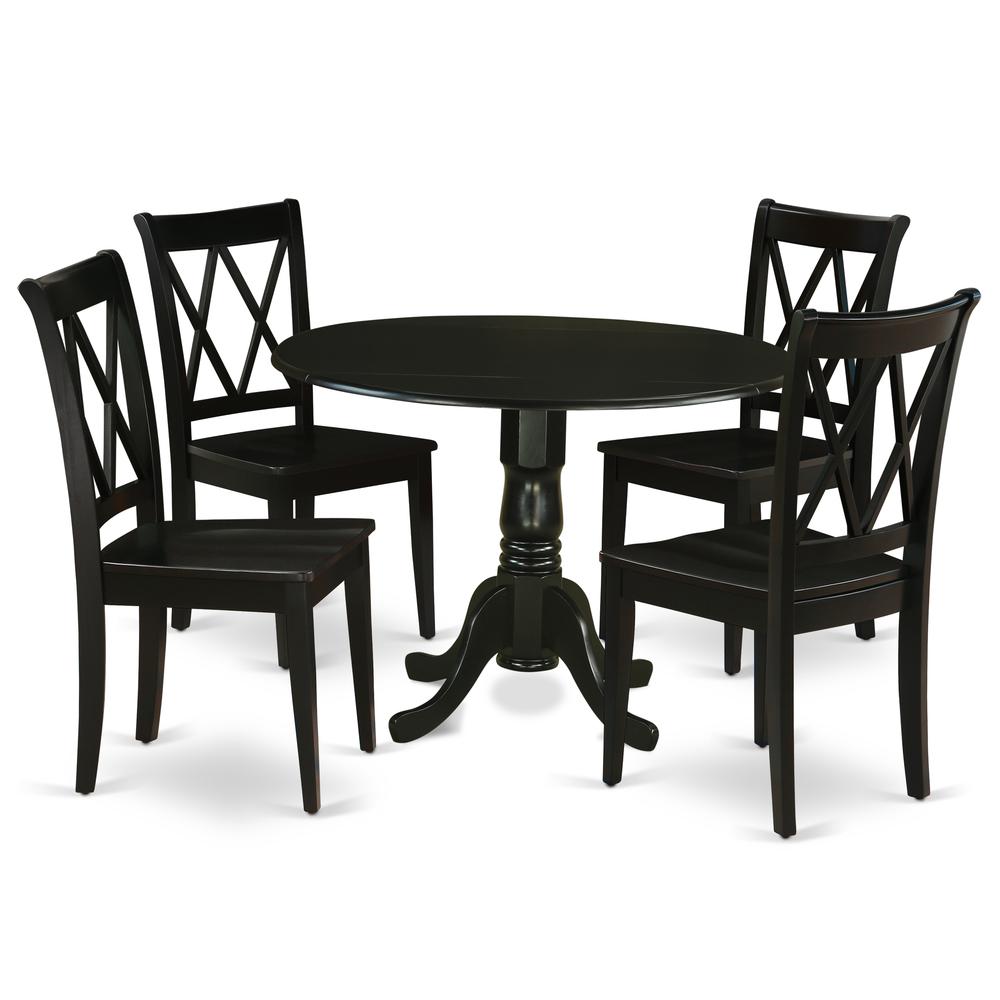 Dining Room Set Black, DLCL5-BLK-W. Picture 1