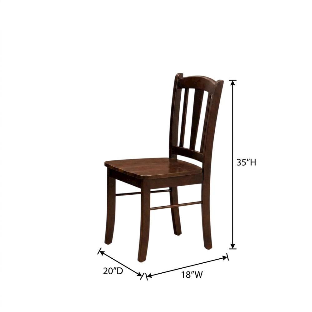 Wooden Dining Chairs with Wood Seat Set of 2, Farmhouse Style Chairs. Picture 6