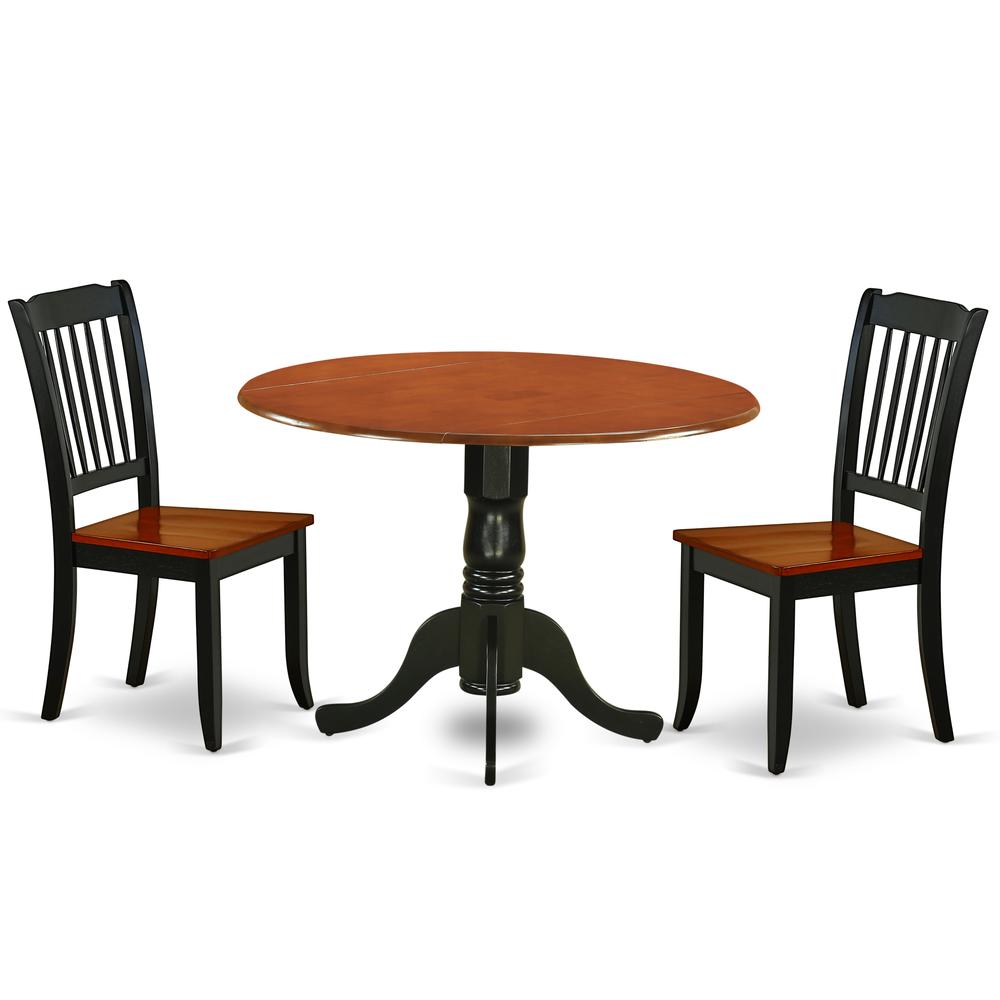 Dining Room Set Black & Cherry, DLDA3-BCH-W. Picture 1