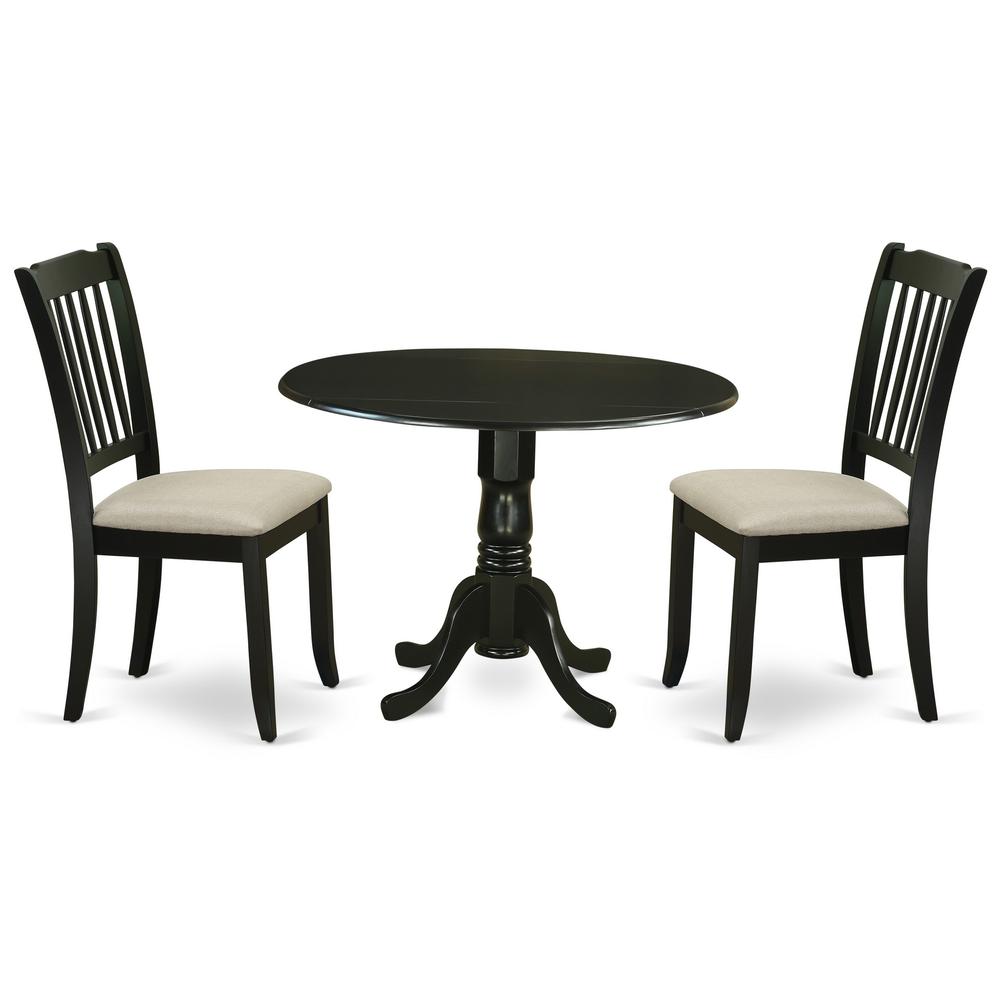 Dining Room Set Black, DLDA3-BLK-C. Picture 1