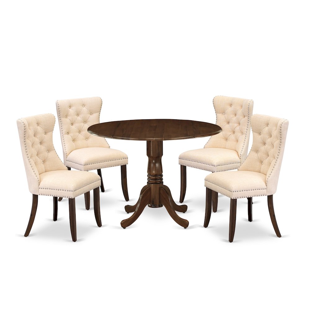 5 Piece Dining Room Furniture Set Consists of a Round Kitchen Table. Picture 1